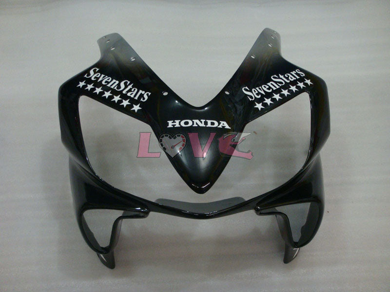 SevenStars - Black Silver Fairings and Bodywork For 2001-2003 CBR600F4i #LF7628