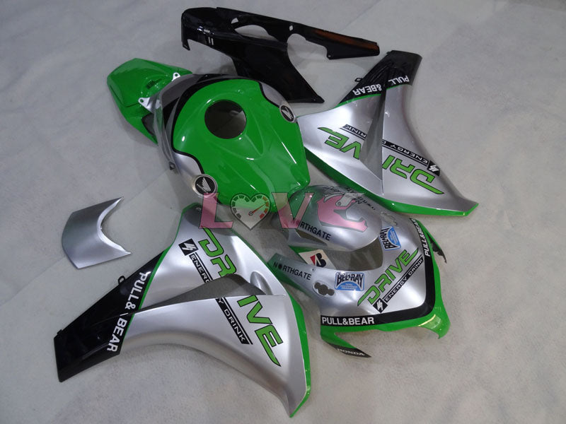 DRIVE - Green Silver Fairings and Bodywork For 2008-2011 CBR1000RR #LF4341