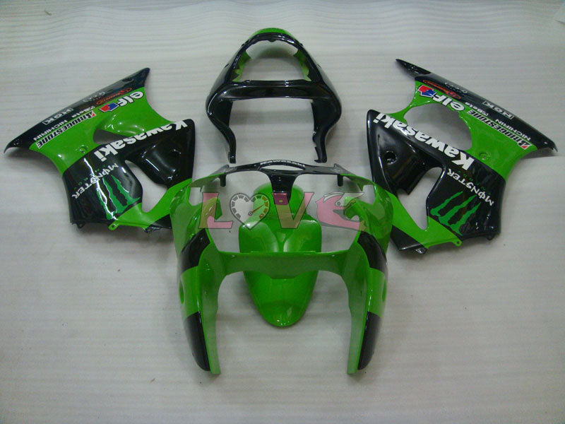 Monster - Green Black Fairings and Bodywork For 2000-2002 NINJA ZX-6R #LF3323