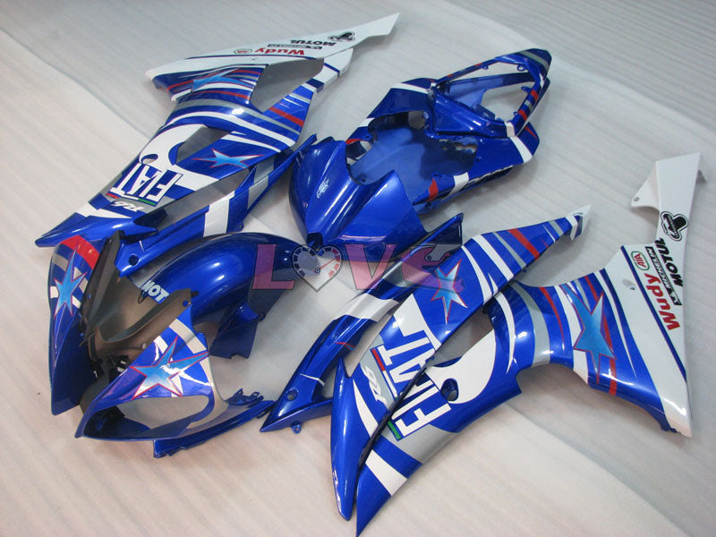 FIAT - Blue White Fairings and Bodywork For 2008-2016 YZF-R6 #LF3391