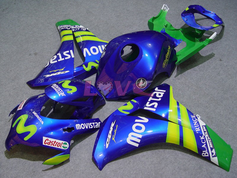 Movistar - Yellow Blue Fairings and Bodywork For 2008-2011 CBR1000RR #LF7129
