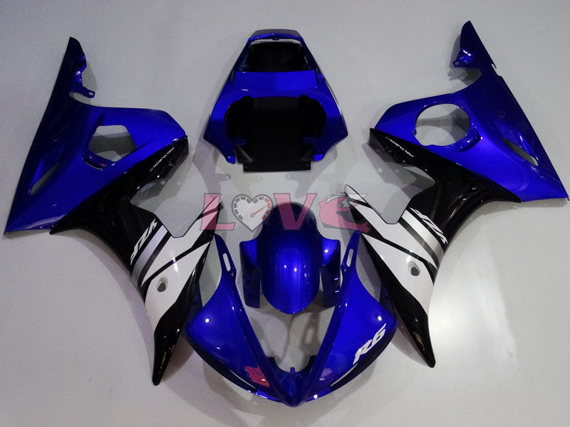 Factory Style - Blue White Black Fairings and Bodywork For 2005 YZF-R6 #LF3494