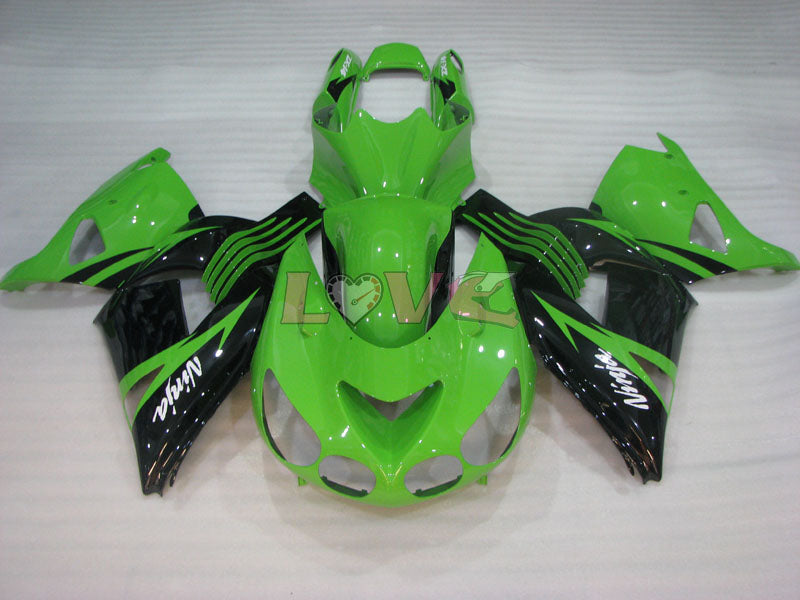 Customize - Green Black Fairings and Bodywork For 2006-2011 NINJA ZX-14R #LF3230