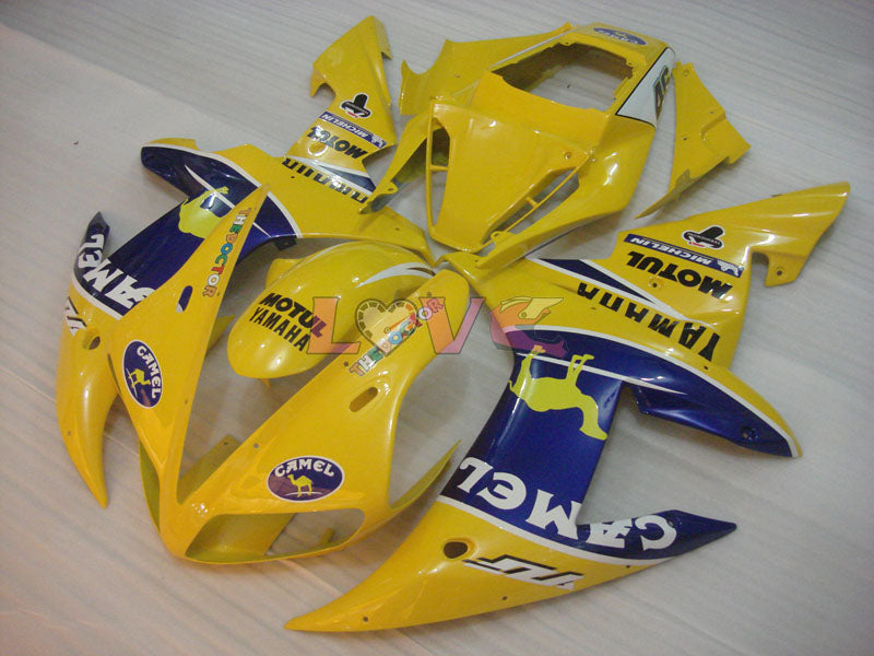Camel MOTUL - Yellow Blue Fairings and Bodywork For 2002-2003 YZF-R1 #LF3595