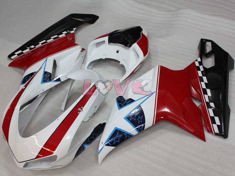Factory Style - Red White Black Fairings and Bodywork For 2009-2011 1198 #LF3112