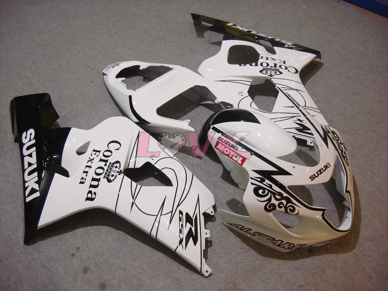 Corona - White Black Fairings and Bodywork For 2004-2005 GSX-R750 #LF6601