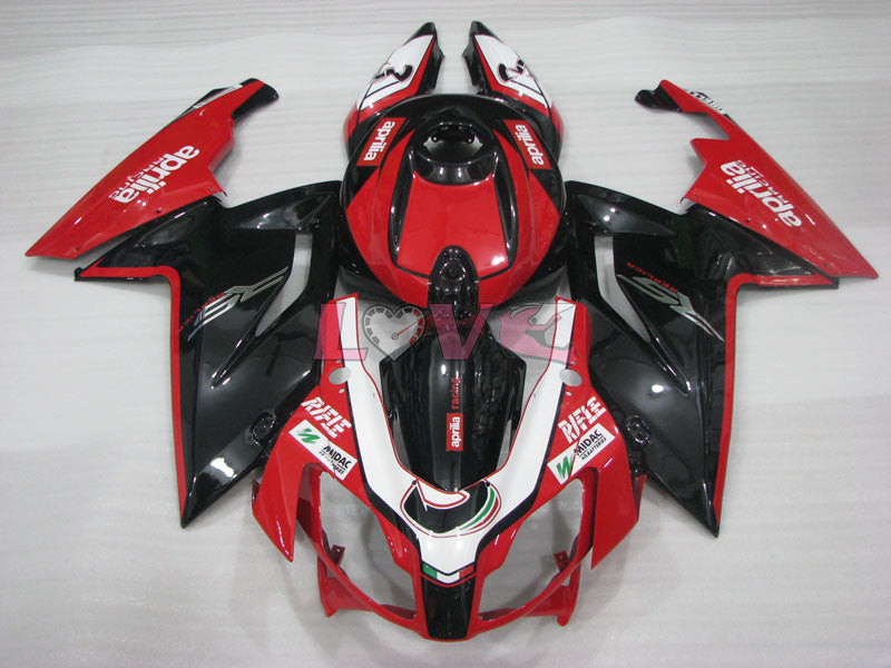 Customize - Red Black Fairings and Bodywork For 2004-2009 RS125 #LF3079