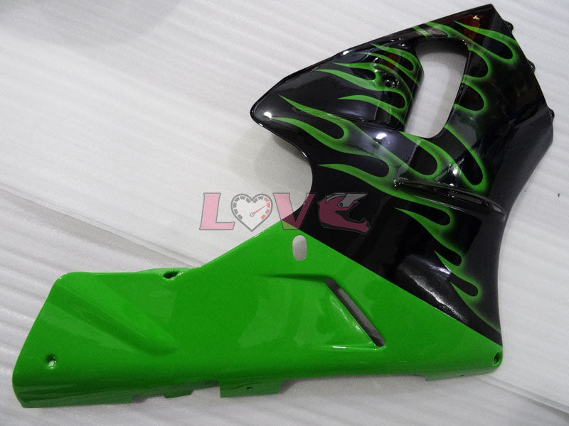 Flame - Green Black Fairings and Bodywork For 2000-2001 NINJA ZX-12R #LF4890
