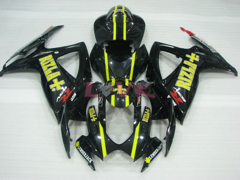 Rizla+ - Yellow Black Fairings and Bodywork For 2006-2007 GSX-R750 #LF4018