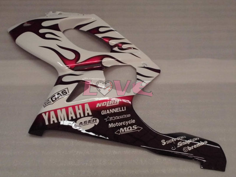 Customize - Red White Fairings and Bodywork For 1997-2007 YZF600R #LF7952