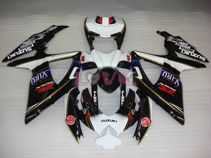Rizla+ - White Black Fairings and Bodywork For 2008-2010 GSX-R750 #LF3896