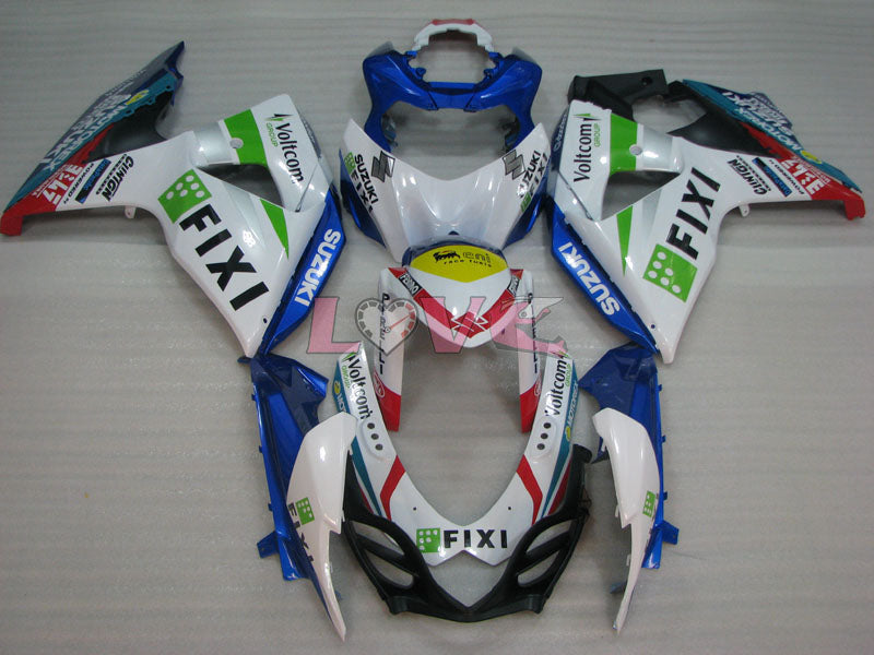 FIXI - Blue White Fairings and Bodywork For 2009-2016 GSX-R1000 #LF3799