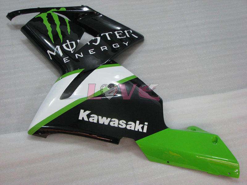 Monster - Green White Black Fairings and Bodywork For 2004-2005 Ninja ZX-10R #LF3270