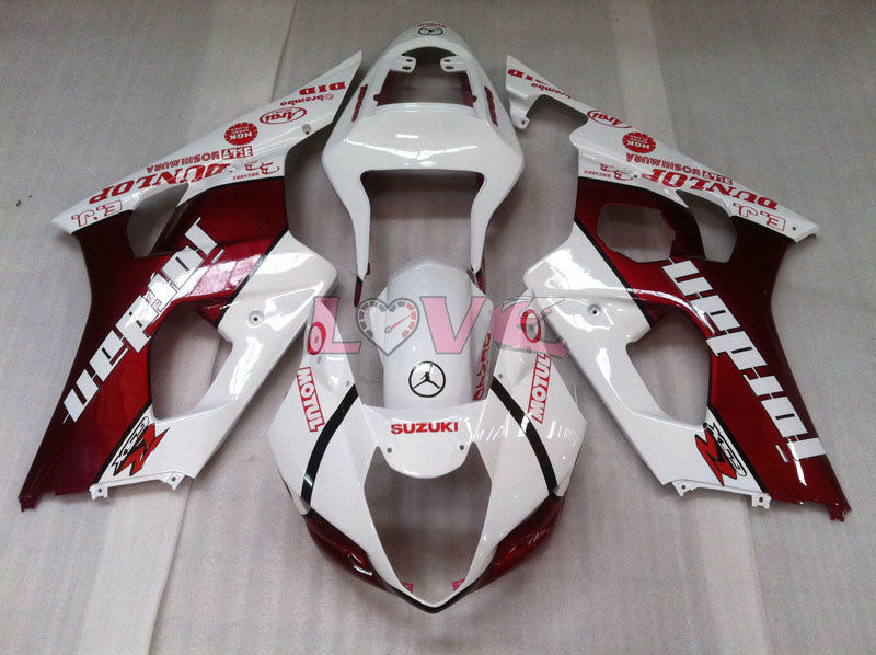 Jordan - Red White Fairings and Bodywork For 2003-2004 GSX-R1000 #LF6023