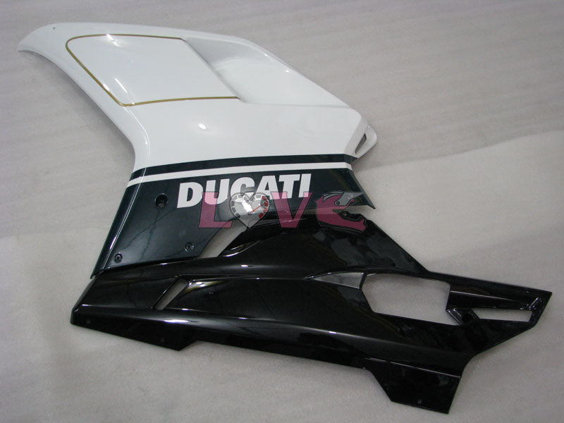 Factory Style - White Black Fairings and Bodywork For 2007-2009 1098 #LF5552
