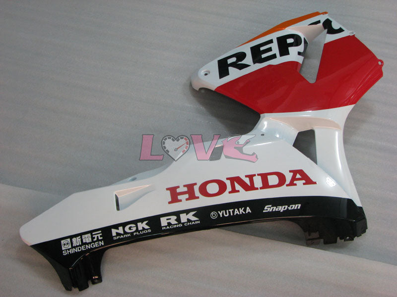 Repsol - Red Orange White Fairings and Bodywork For 2005-2006 CBR600RR #LF4442
