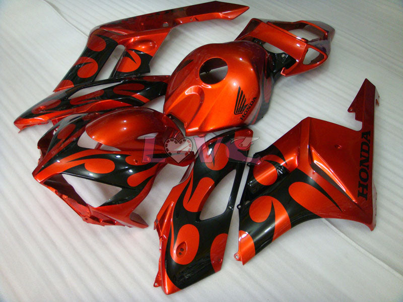 Flame - Orange Black Fairings and Bodywork For 2004-2005 CBR1000RR #LF7338