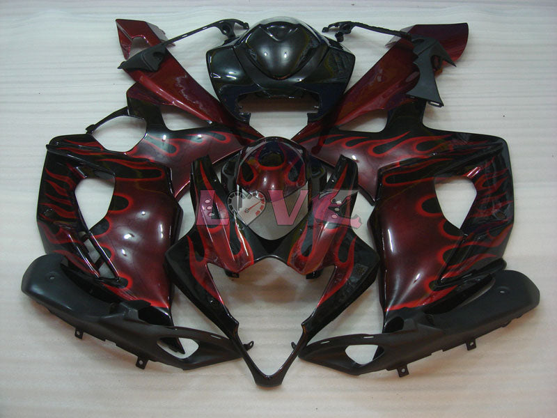 Flame - Black Fairings and Bodywork For 2005-2006 GSX-R1000 #LF5899