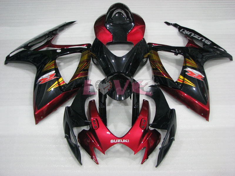 Factory Style - Red Black Fairings and Bodywork For 2006-2007 GSX-R750 #LF4019