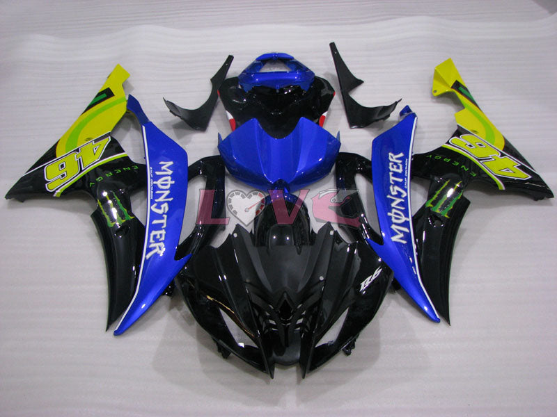 Monster - Blue Black Fairings and Bodywork For 2008-2016 YZF-R6 #LF3426