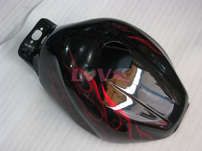 Flame - Red Black Fairings and Bodywork For 1997-2007 YZF600R #LF7929