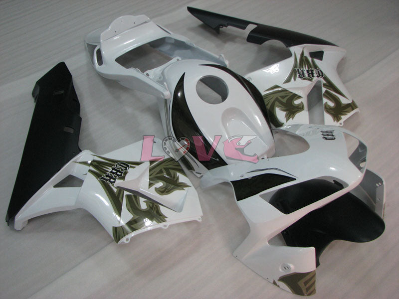 Factory Style - White Black Fairings and Bodywork For 2003-2004 CBR600RR #LF4465