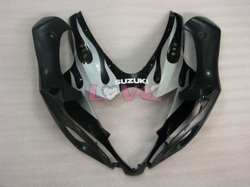 Flame - White Black Fairings and Bodywork For 2005-2006 GSX-R1000 #LF5896
