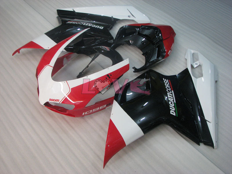 Factory Style - Red White Black Fairings and Bodywork For 2007-2009 1098 #LF3134