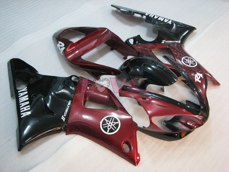 Factory Style - Red wine Black Fairings and Bodywork For 2000-2001 YZF-R1 #LF3621