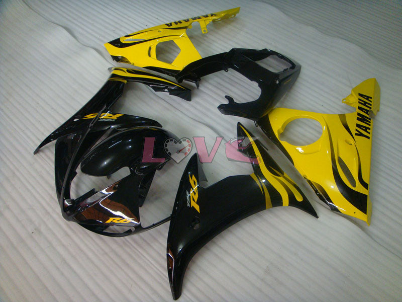 Factory Style - Yellow Black Fairings and Bodywork For 2003-2004 YZF-R6 #LF3555