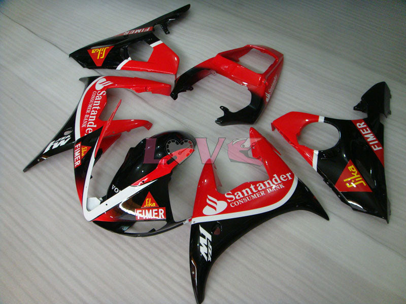 Santander - Red Black Fairings and Bodywork For 2005 YZF-R6 #LF5306