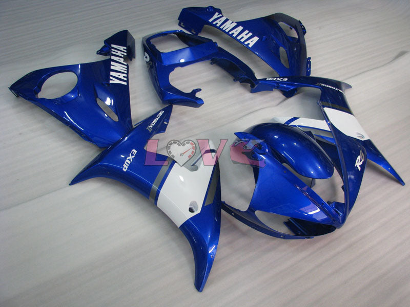 Factory Style - Blue White Fairings and Bodywork For 2005 YZF-R6 #LF3525