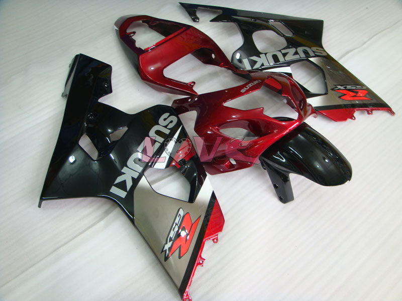 Factory Style - Red Silver Fairings and Bodywork For 2004-2005 GSX-R750 #LF6617