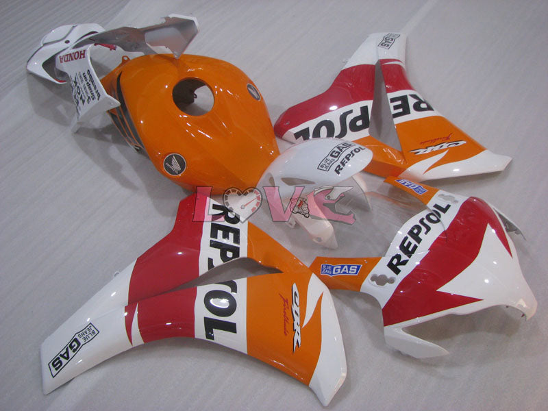 Repsol - Red Orange White Fairings and Bodywork For 2008-2011 CBR1000RR #LF4346