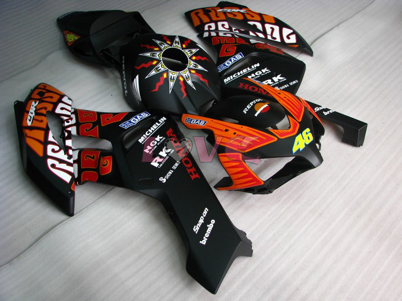Rossi - Orange Black Fairings and Bodywork For 2004-2005 CBR1000RR #LF7289