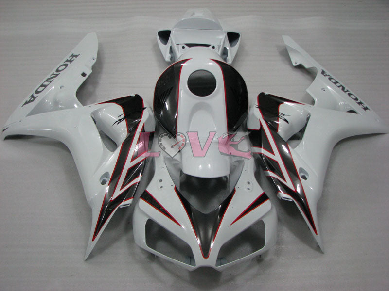 Factory Style - White Black Fairings and Bodywork For 2006-2007 CBR1000RR #LF4384