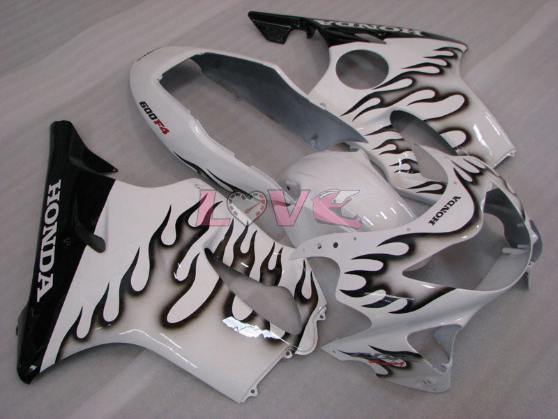 Customize - White Black Fairings and Bodywork For 1999-2000 CBR600F4 #LF4512