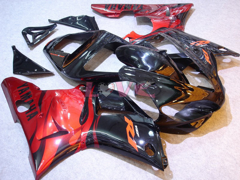 Factory Style - Red Black Fairings and Bodywork For 2000-2001 YZF-R1 #LF7055