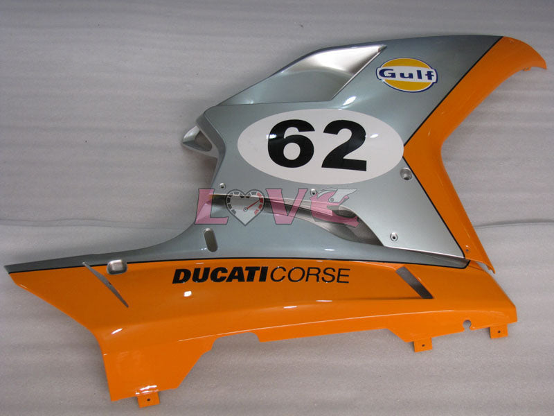 Gulf - Orange Silver Fairings and Bodywork For 2007-2009 1098 #LF3135