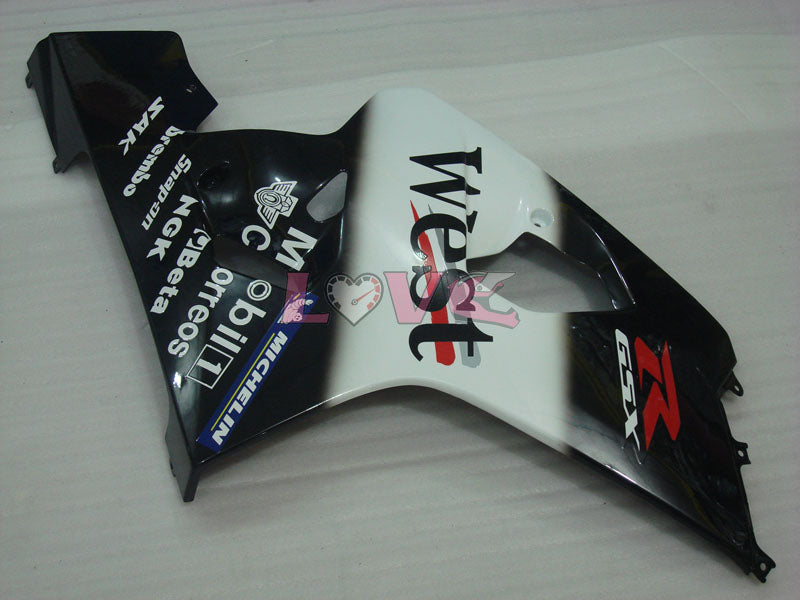 West - White Black Fairings and Bodywork For 2004-2005 GSX-R600 #LF6416
