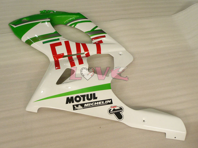 FIAT - Green White Fairings and Bodywork For 1997-2007 YZF600R #LF7930