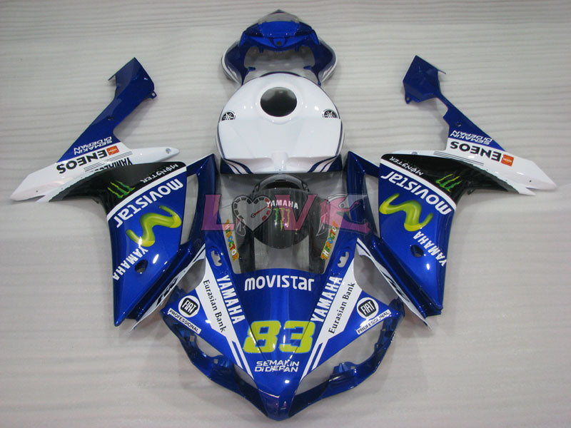 Monster - Blue White Black Fairings and Bodywork For 2007-2008 YZF-R1 #LF3665