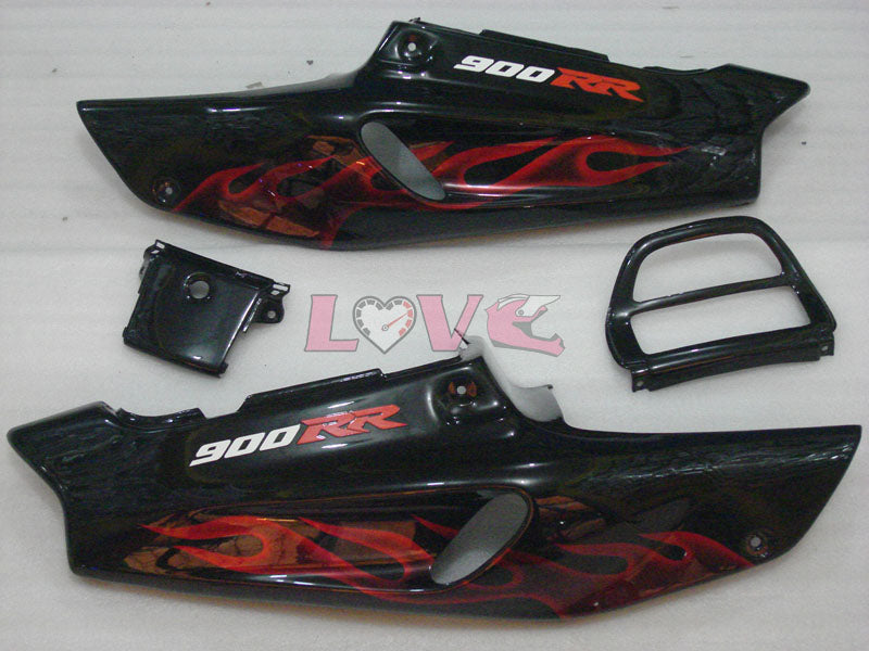 Flame - Red Black Fairings and Bodywork For 1992-1993 CBR900RR #LF3033