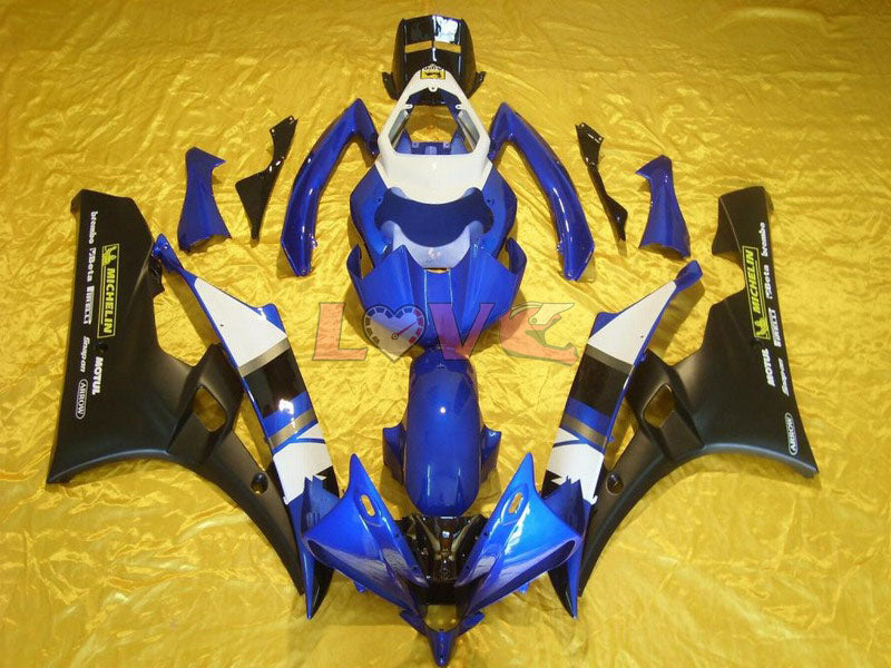 MOTUL - Blue Black Matte Fairings and Bodywork For 2006-2007 YZF-R6 #LF6893