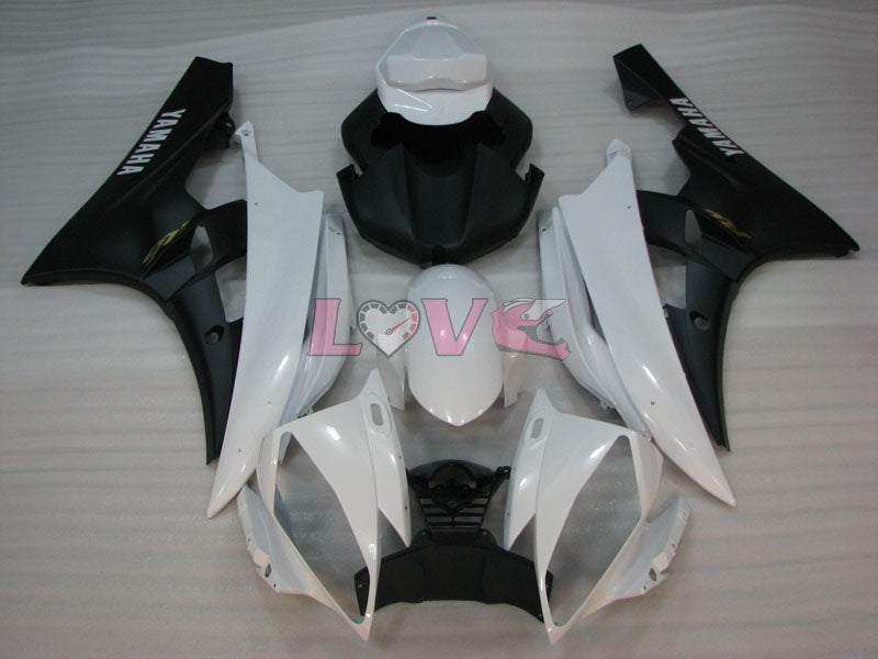 Factory Style - White Black Fairings and Bodywork For 2006-2007 YZF-R6 #LF3459