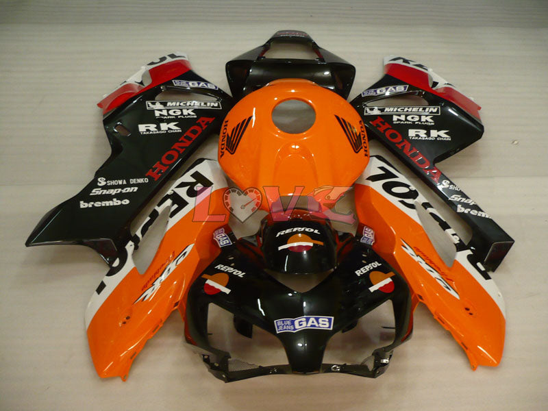 Repsol - Orange Black Fairings and Bodywork For 2004-2005 CBR1000RR #LF4394