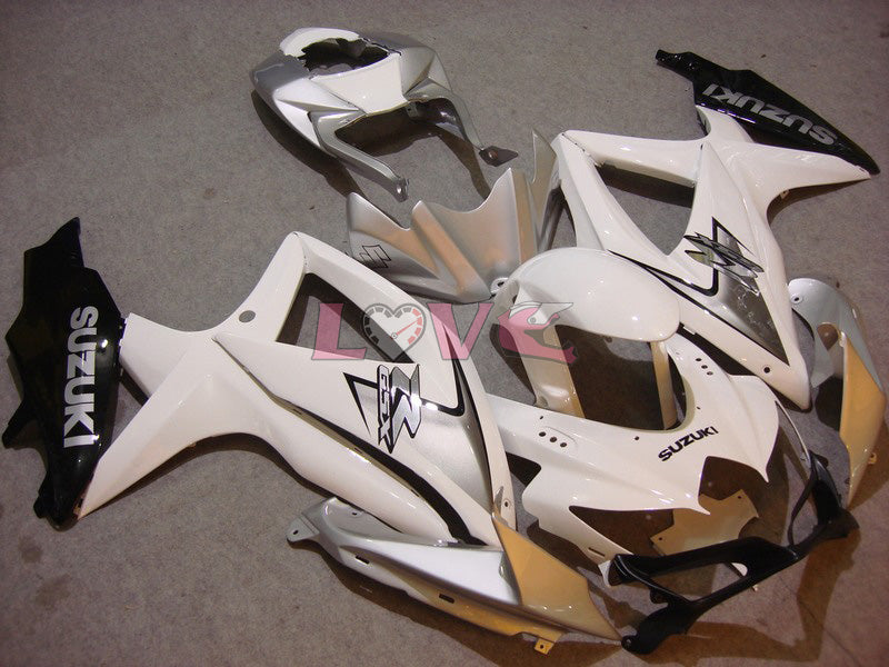 Factory Style - White Silver Fairings and Bodywork For 2008-2010 GSX-R750 #LF6415