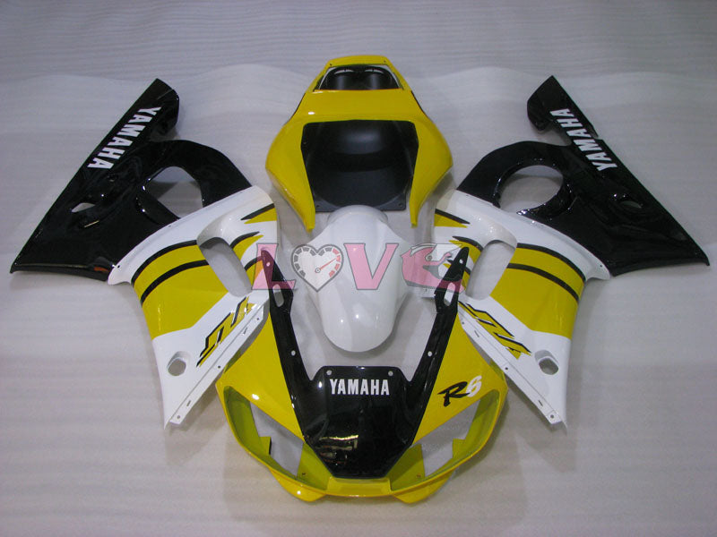 Factory Style - Yellow White Fairings and Bodywork For 1998-2002 YZF-R6 #LF6810