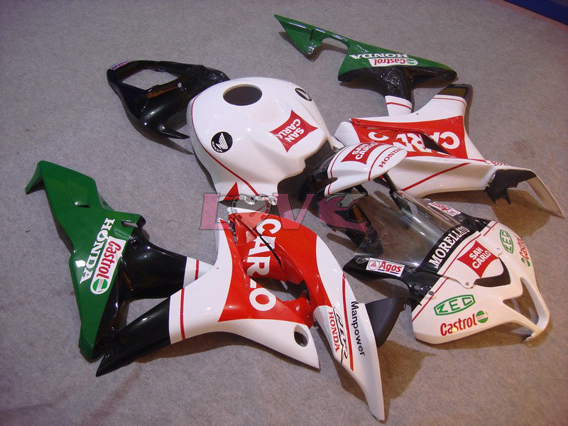 San Carlo - Red White Fairings and Bodywork For 2007-2008 CBR600RR #LF7391