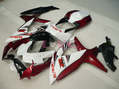 Factory Style - Red wine White Fairings and Bodywork For 2008-2010 GSX-R600 #LF3965